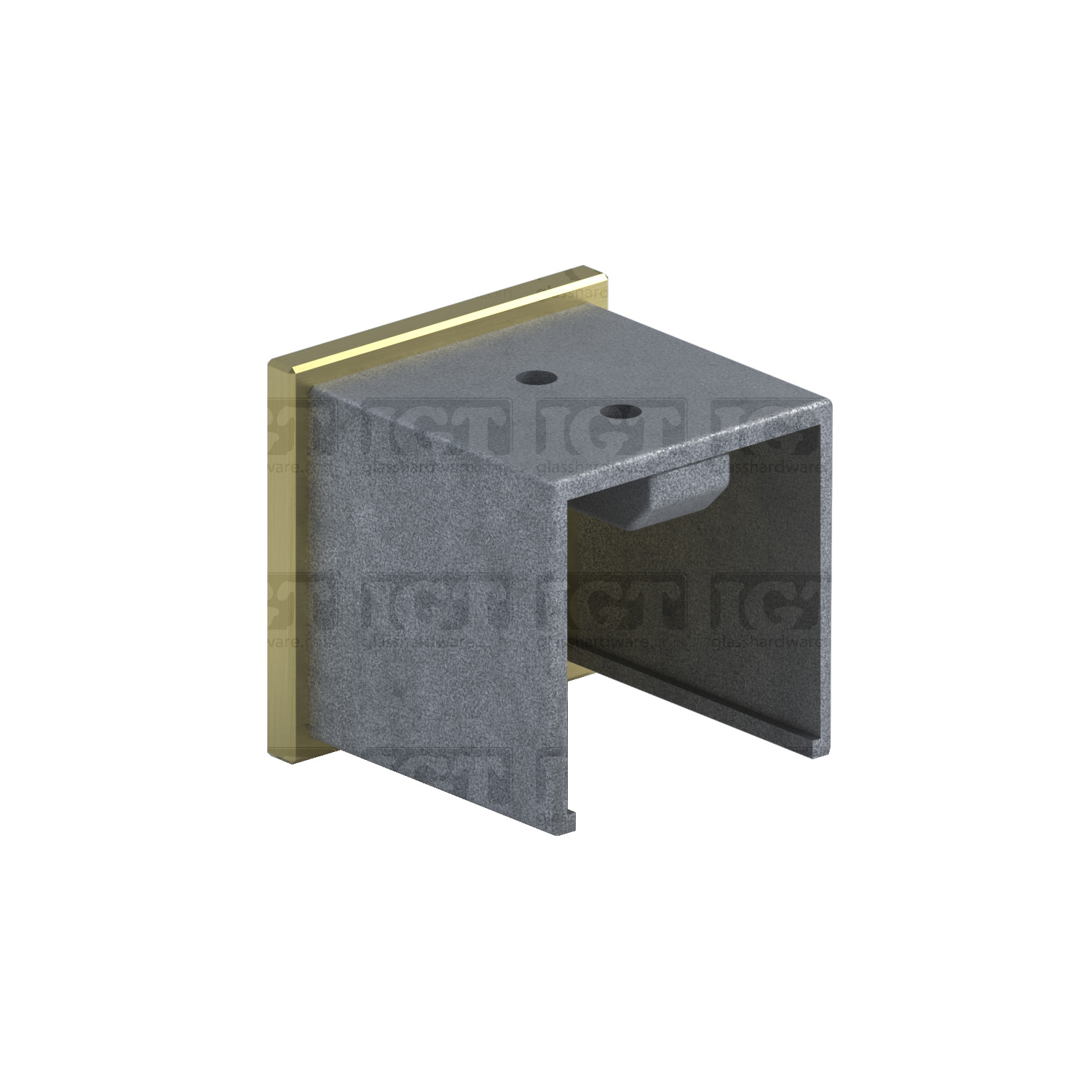 End Cap for Square Cap Rail - Gold Brushed - Image 6