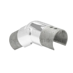 55 Degree Articulated Connector for Round Cap Rail – Polished Stainless