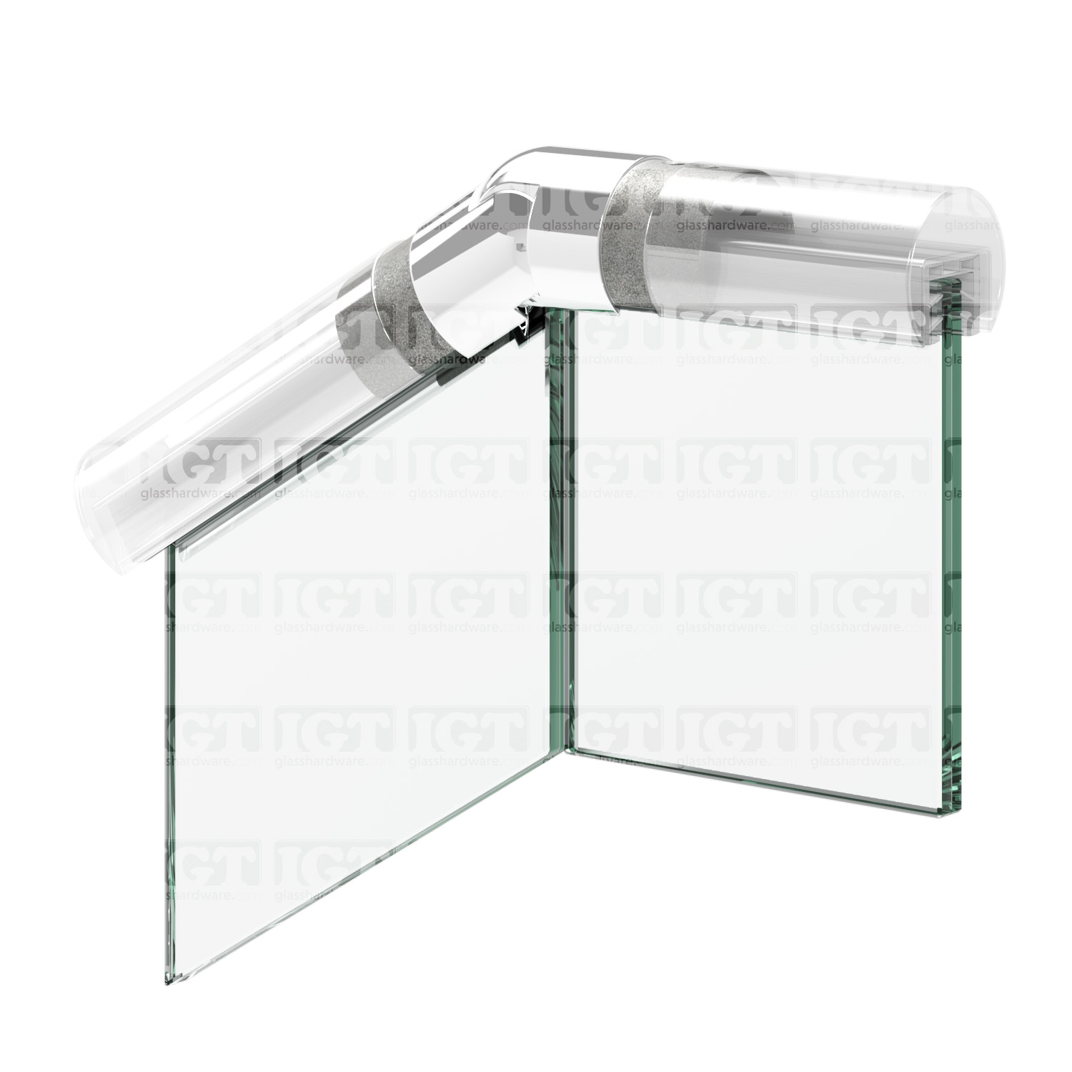 55 Degree Articulated Connector for Round Cap Rail - Polished Stainless - Image 6