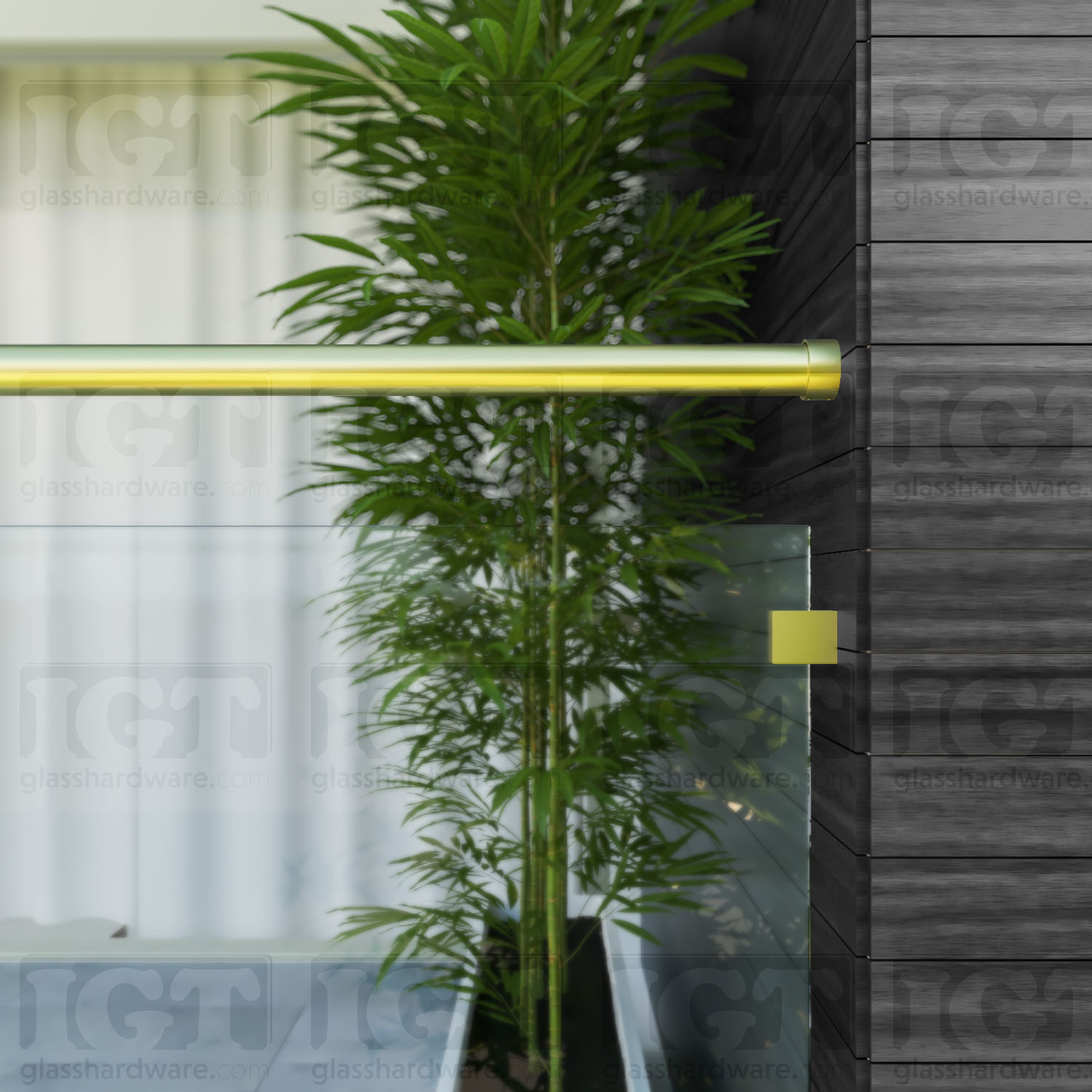 Wall Anchorage for Round Handrail - Gold Brushed - Image 4