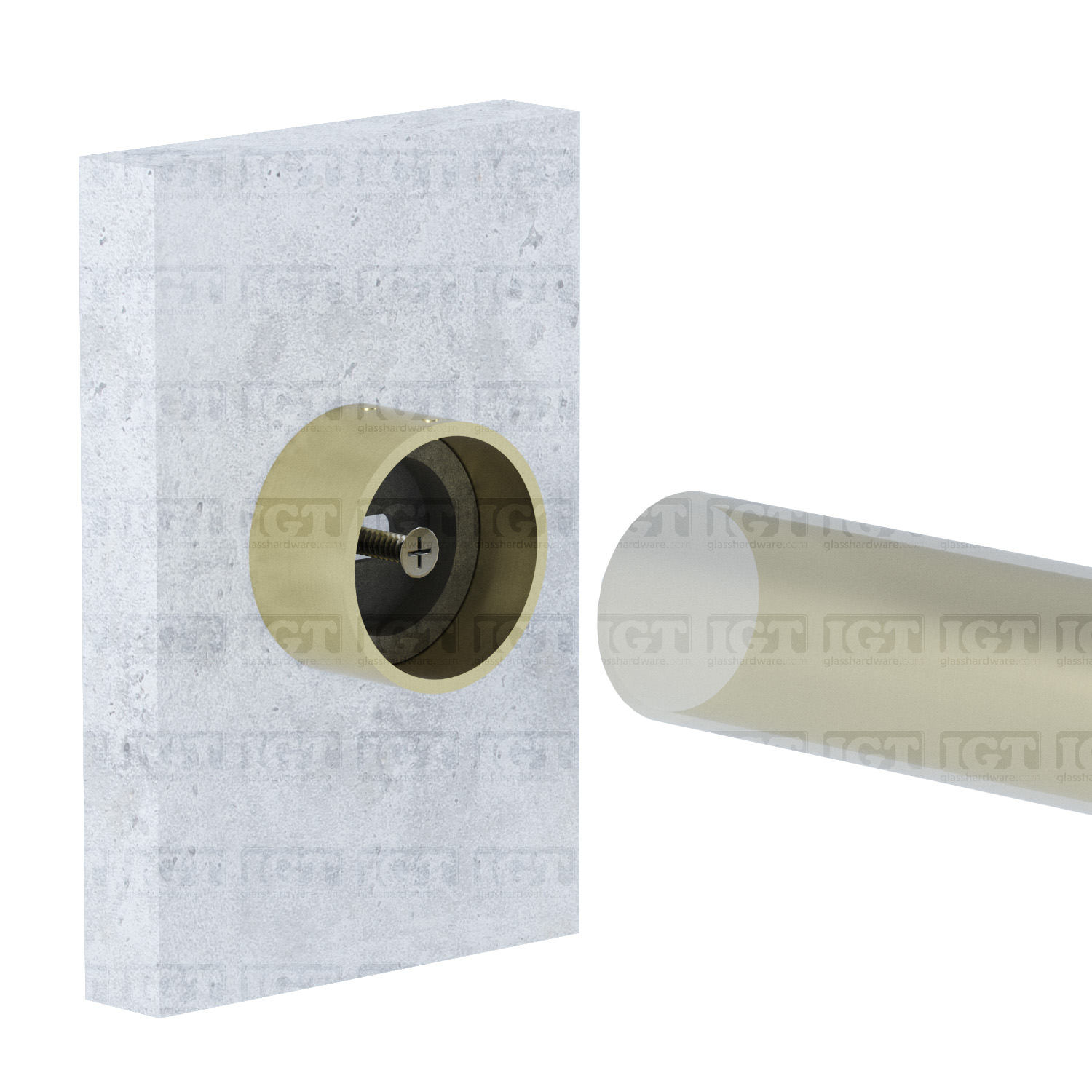 Wall Anchorage for Round Handrail - Gold Brushed - Image 6