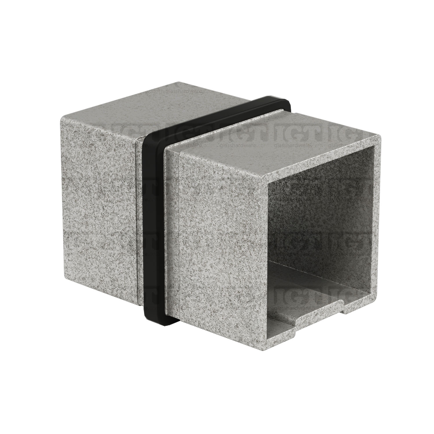 Square Fitting Connector For Square Tube 1-9/16".S.S316 - Matte Black