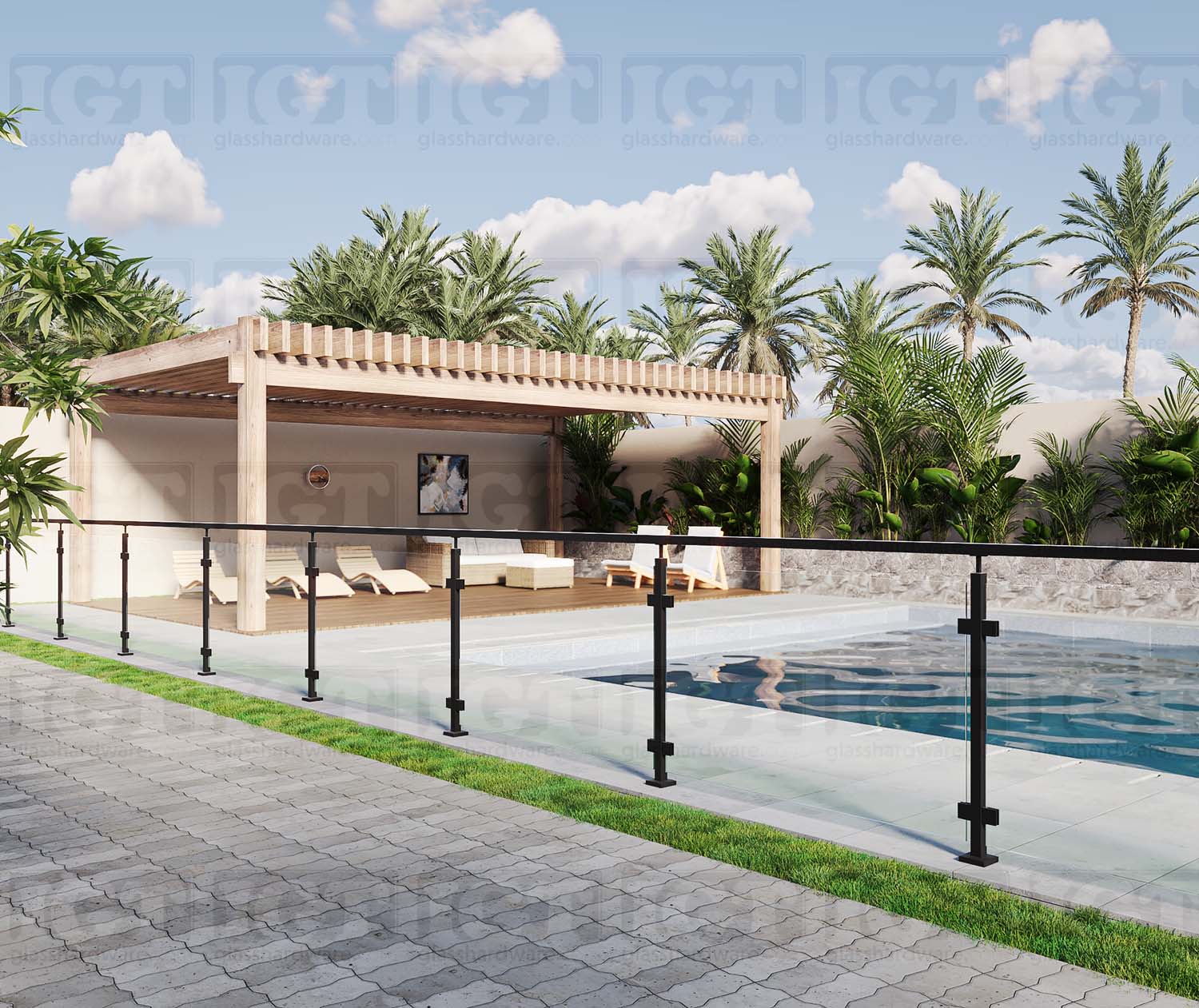 Square Fitting Connector For Square Tube 1-9/16".S.S316 - Matte Black - Image 2