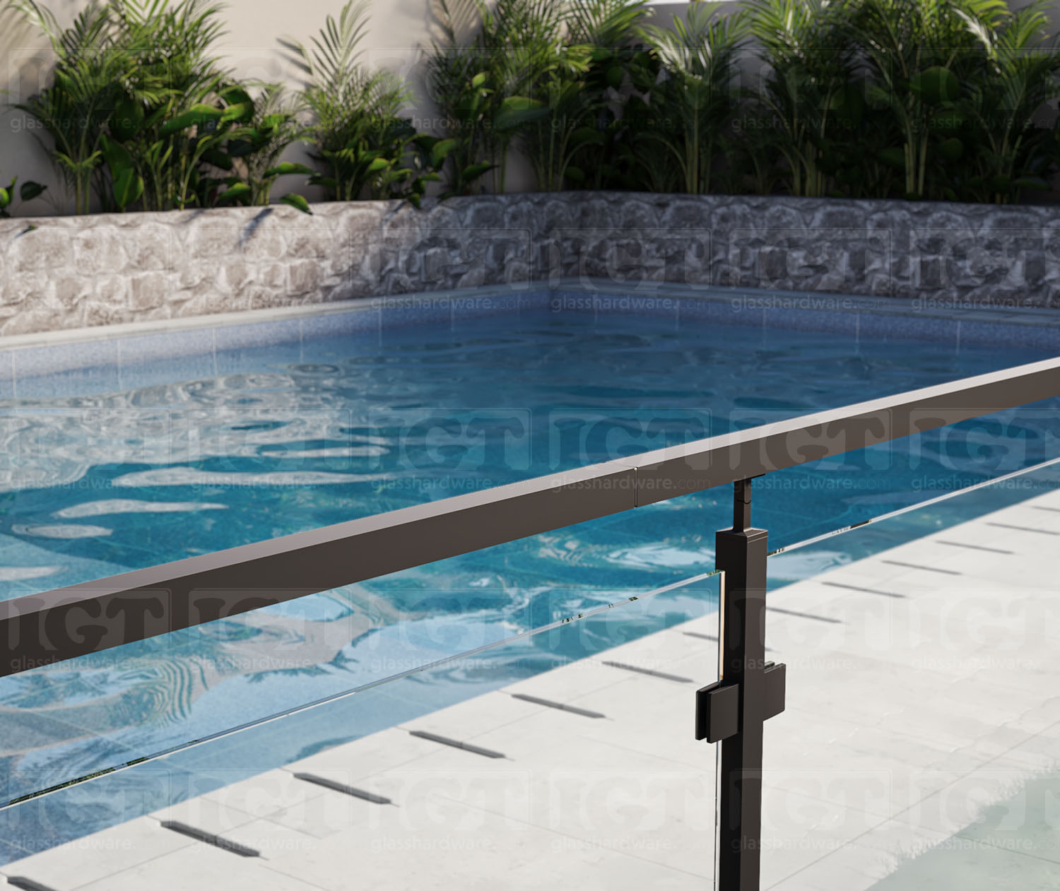 Square Fitting Connector For Square Tube 1-9/16".S.S316 - Matte Black - Image 3