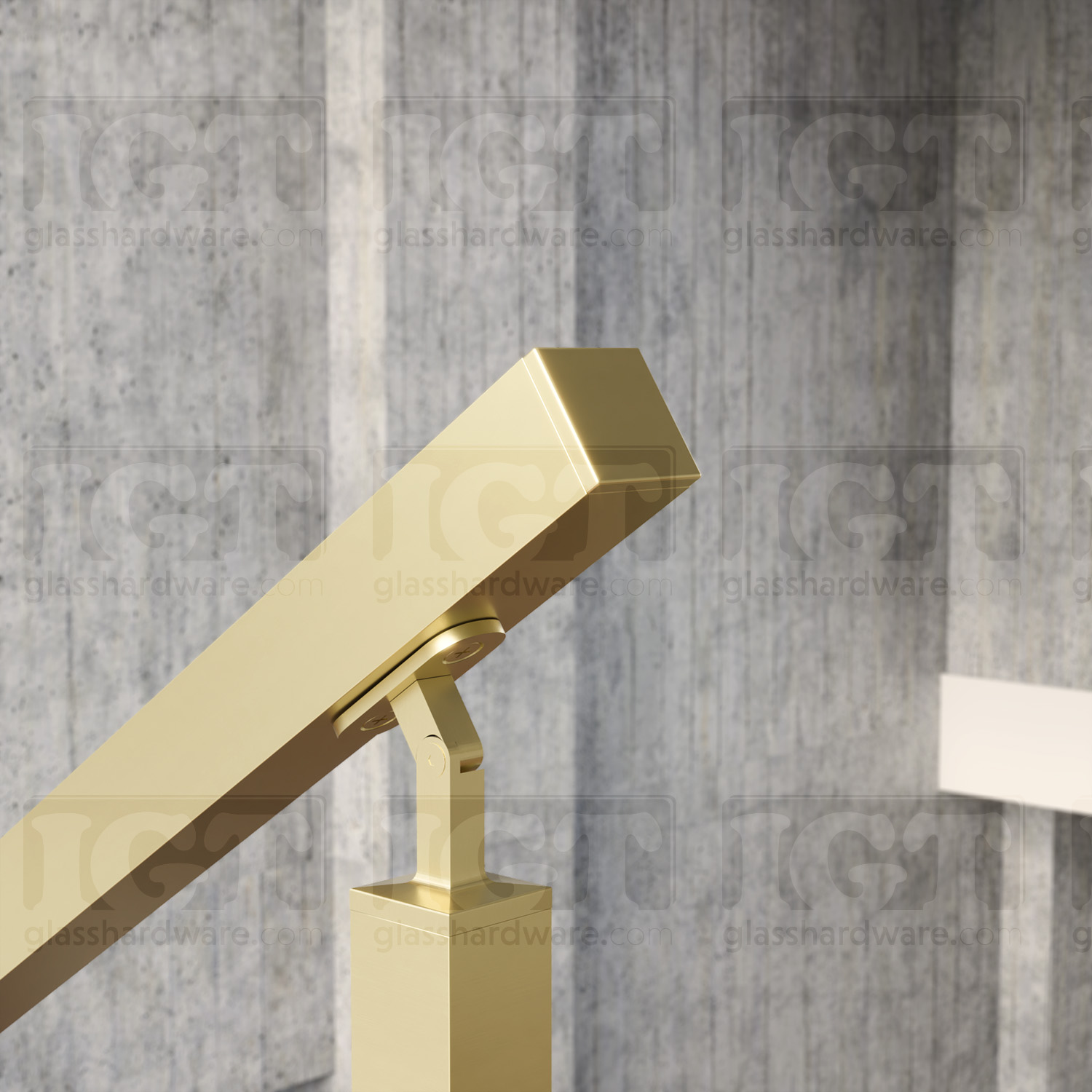 End Cap for Square Handrail - Gold Brushed - Image 3