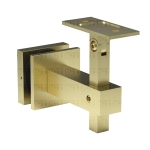Square Adjustable Glass Mounted Hand Rail Bracket – Gold Brushed