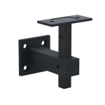Square Wall Mount Adjustable Hand Rail Bracket – Matte Black