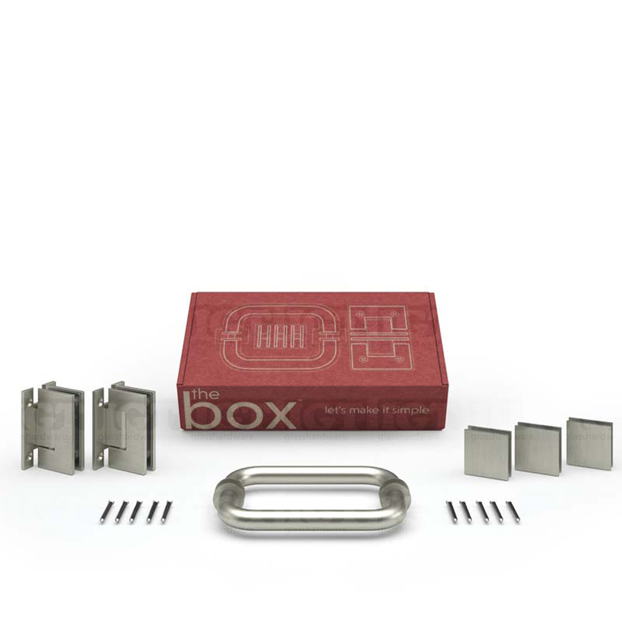 The Box®️ Heavy-Duty (“H” Back Hinge & 8″ Round Pull) –  Brushed Nickel