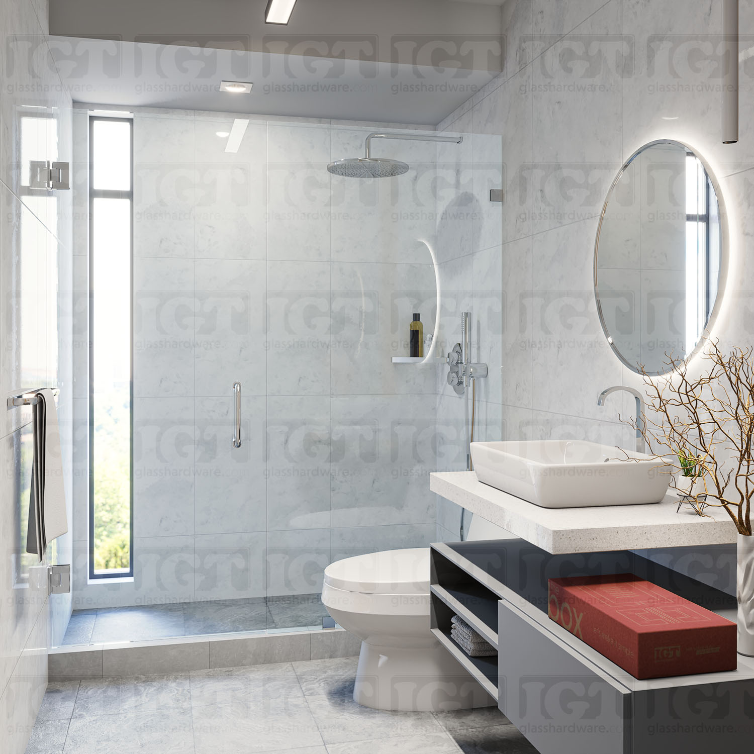 The Box®️ Heavy-Duty (“H” Back Hinge & 8″ Round Pull) - Chrome Polished - Image 2