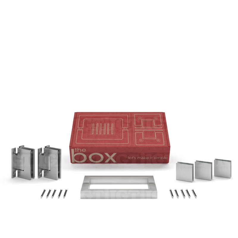 The Box®️ Heavy-Duty(“H” Back Hinge & 8″ Square Pull) – Brushed Nickel