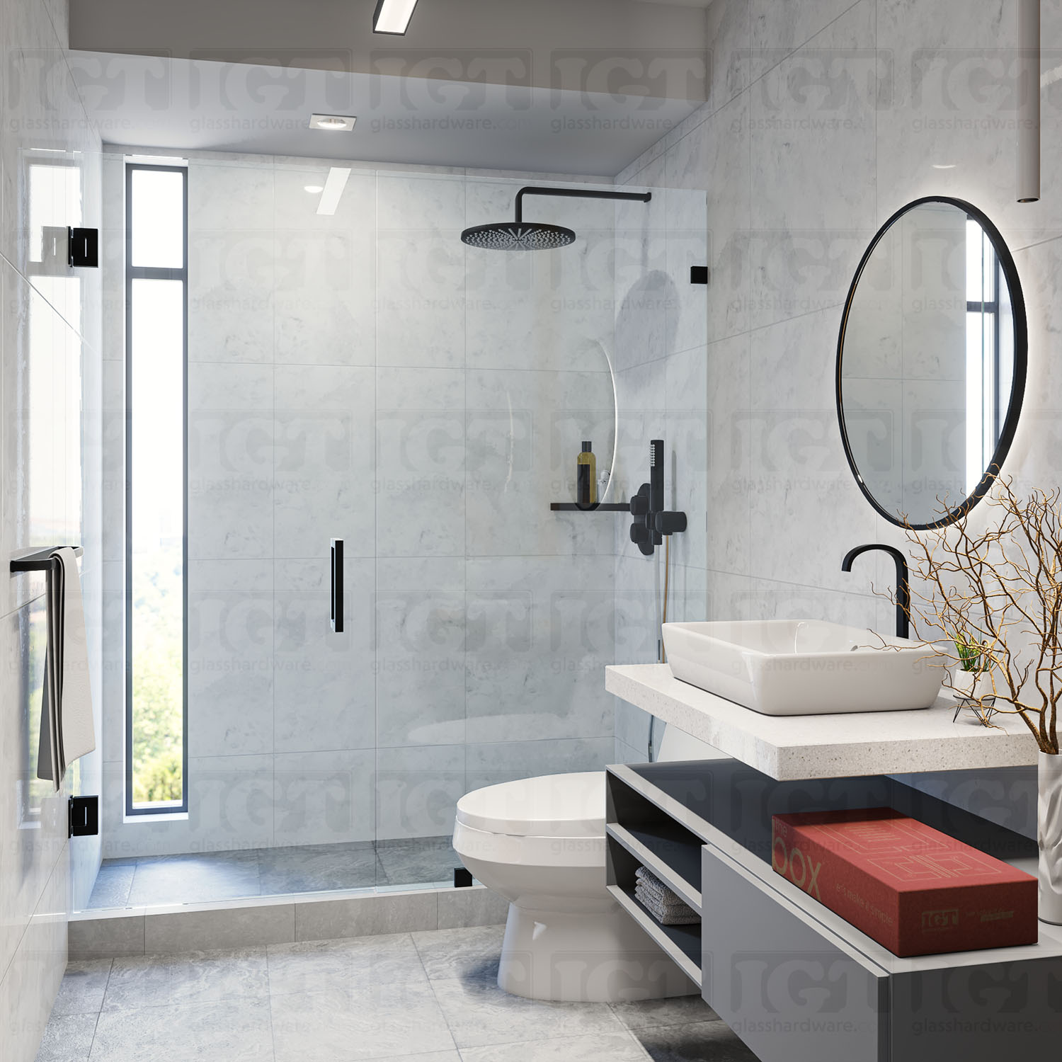 The Box®️ Heavy-Duty(“H” Back Hinge & 8″ Square Pull) – Matte Black - Image 2
