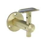 Wall Mount Adjustable Hand Rail Bracket, Round – Gold Brushed