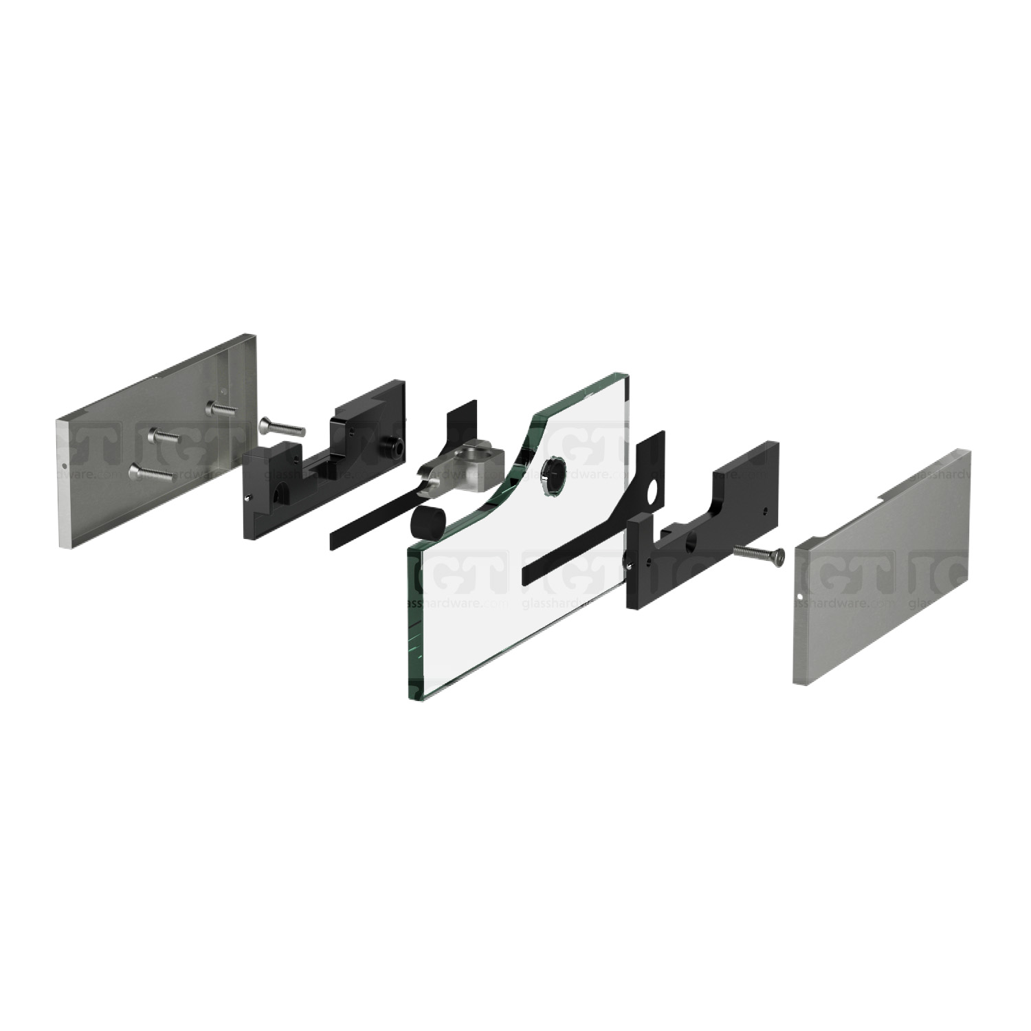 IGT Top Door Patch Fitting (Oversized) - Brushed Stainless - Image 7