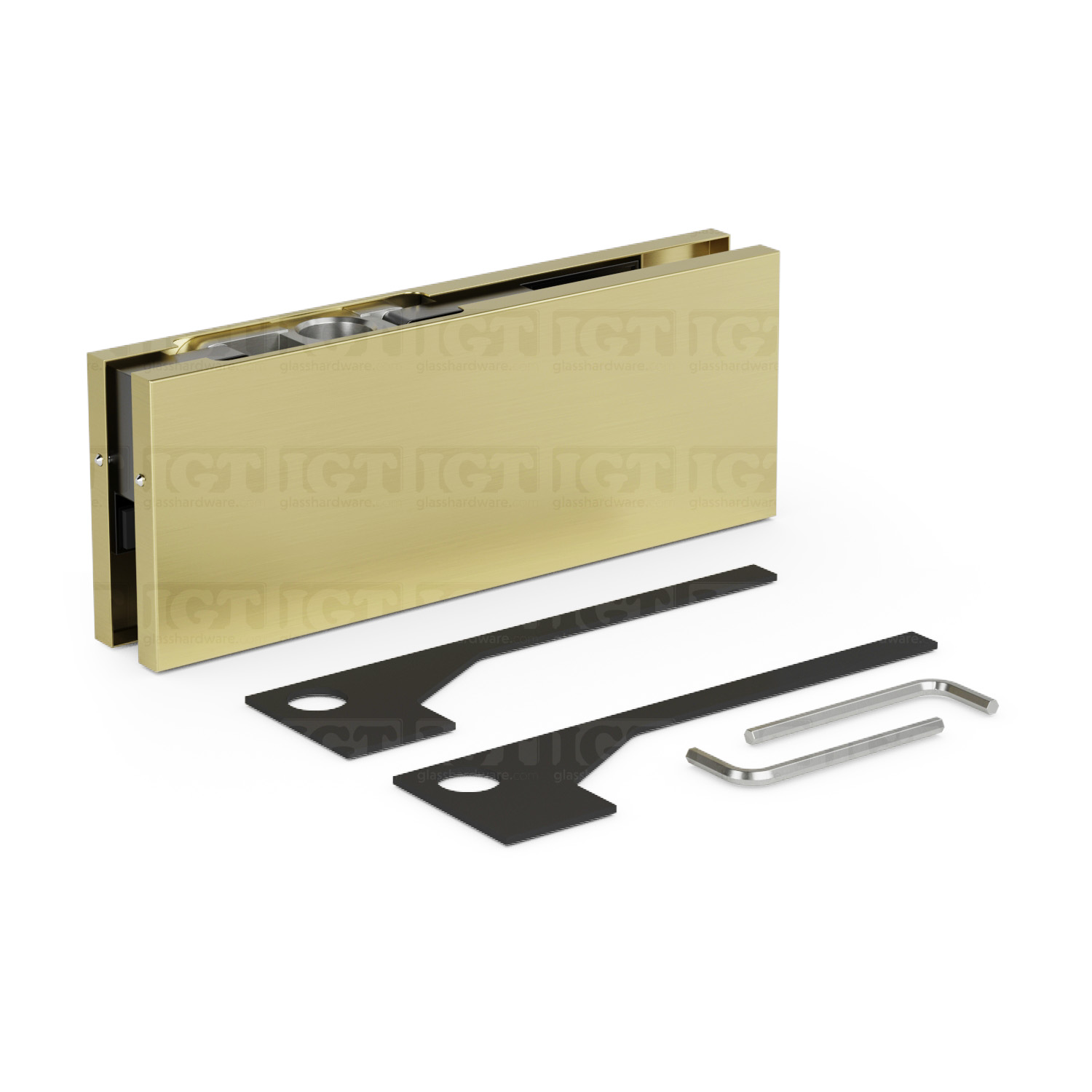 IGT Top Door Patch Fitting (Oversized) - Gold Brushed - Image 2