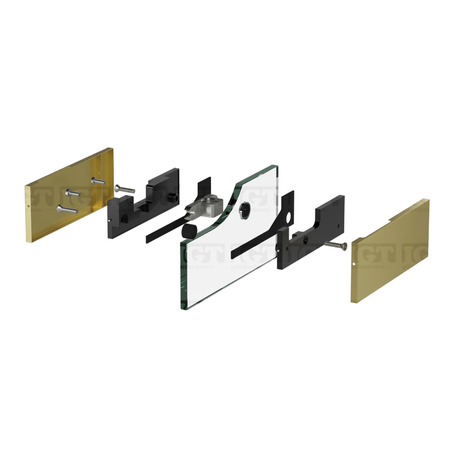 IGT Top Door Patch Fitting (Oversized) - Gold Brushed - Image 7