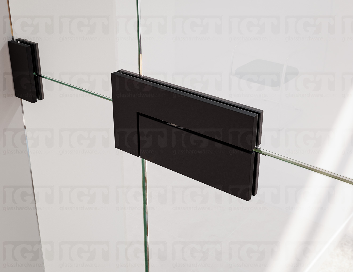 Oversized IGT Transom/Sidelite Patch Fitting - Matte Black - Image 5