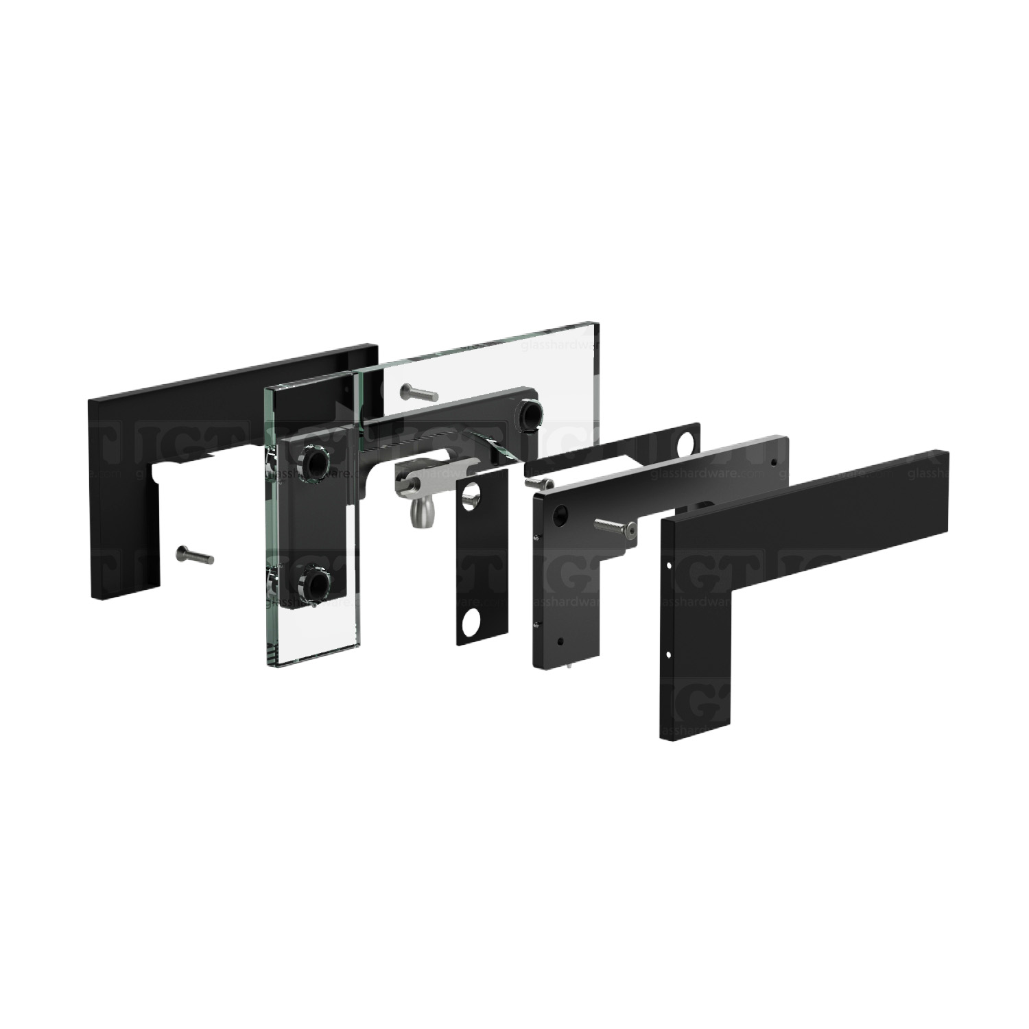 Oversized IGT Transom/Sidelite Patch Fitting - Matte Black - Image 7