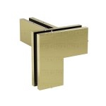 IGT Transom/Sidelite Patch Connector with Left-hand Support fin – Gold Brushed