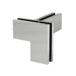 IGT Transom/Sidelite Patch Connector with Right-hand Support fin – Brushed Stainless