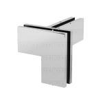 IGT Transom/Sidelite Patch Connector with Right-hand Support fin – Polished Stainless