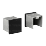 End Cap for Square Cap Rail – Matte Black