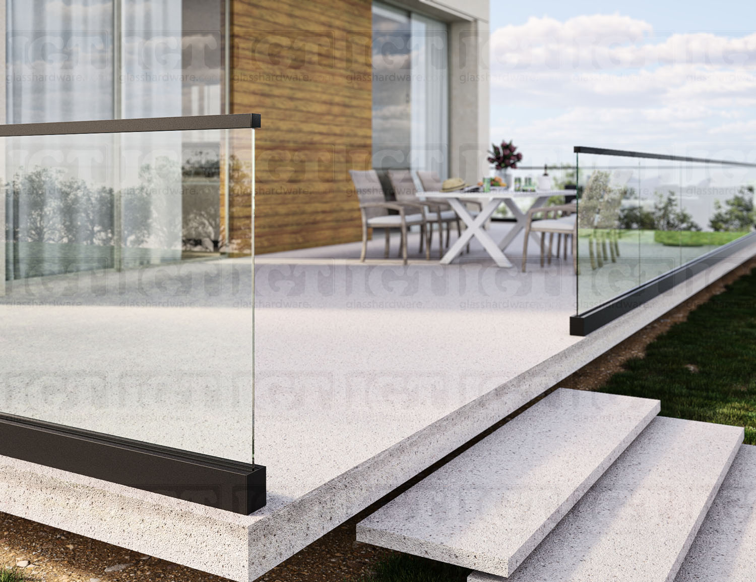 End Cap for Square Cap Rail - Matte Black - Image 3