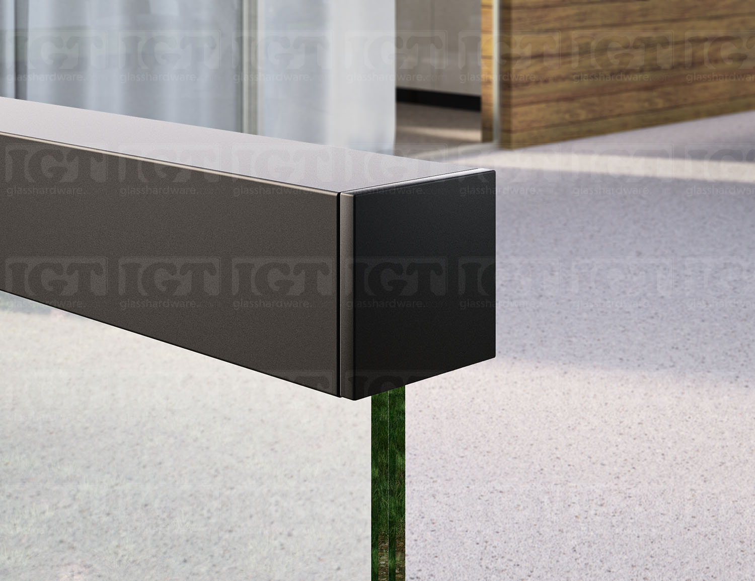 End Cap for Square Cap Rail - Matte Black - Image 4