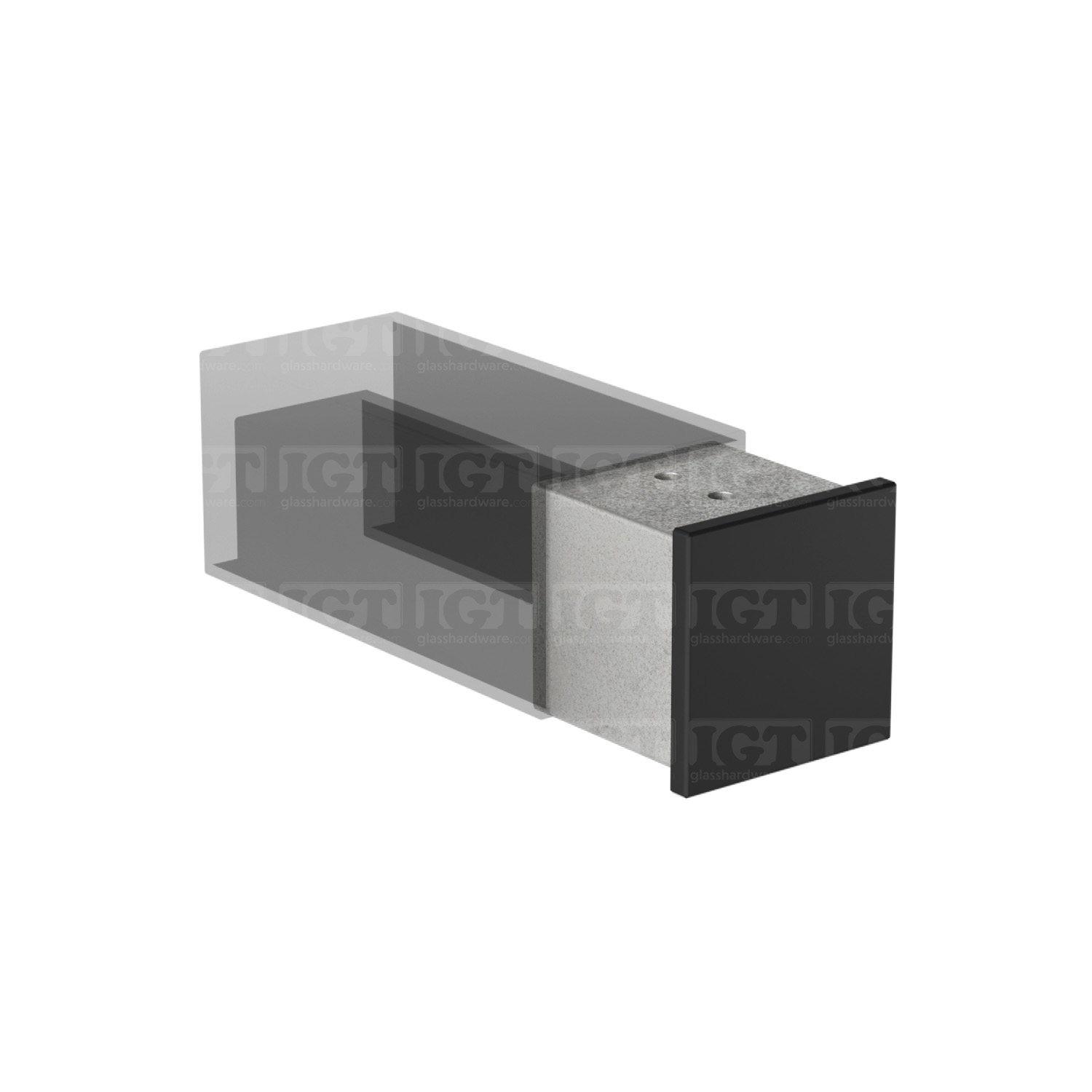 End Cap for Square Cap Rail - Matte Black - Image 7