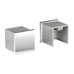 End Cap for Square Cap Rail – Polished Stainless