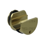 Barn Door Glass-to-Glass Bracket – Gold Brushed