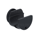 Barn Door Glass-to-Glass Bracket – Matte Black