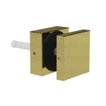 Square Glass Standoff Heavy Duty 3/4″ Base x 2″ Diameter- Gold Brushed