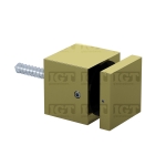 Square Glass Standoff Heavy Duty 1-3/4″ x 2″ – Gold Brushed