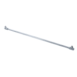 42″ Glass to Glass Support bar for 3/8″ to 1/2″ Thick Glass – Br. Nickel