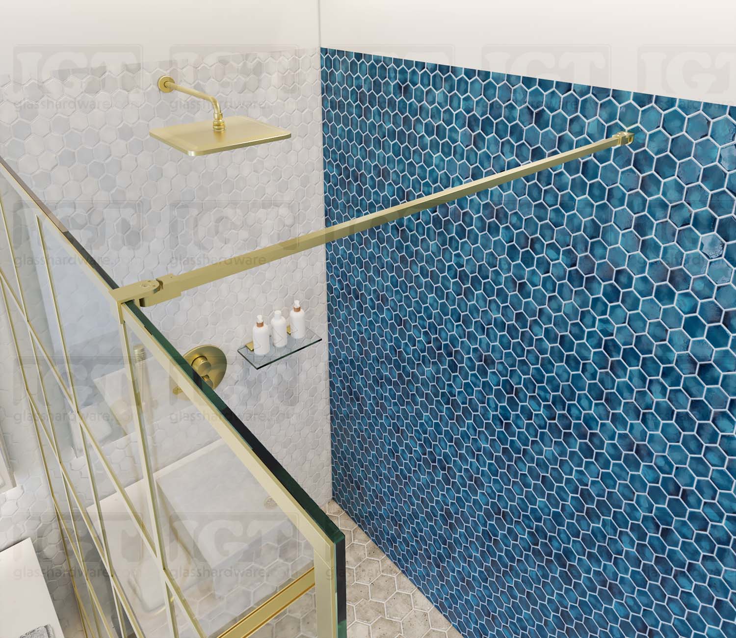 46" SQ Adjustable Support Bar - Gold Brushed - Image 5