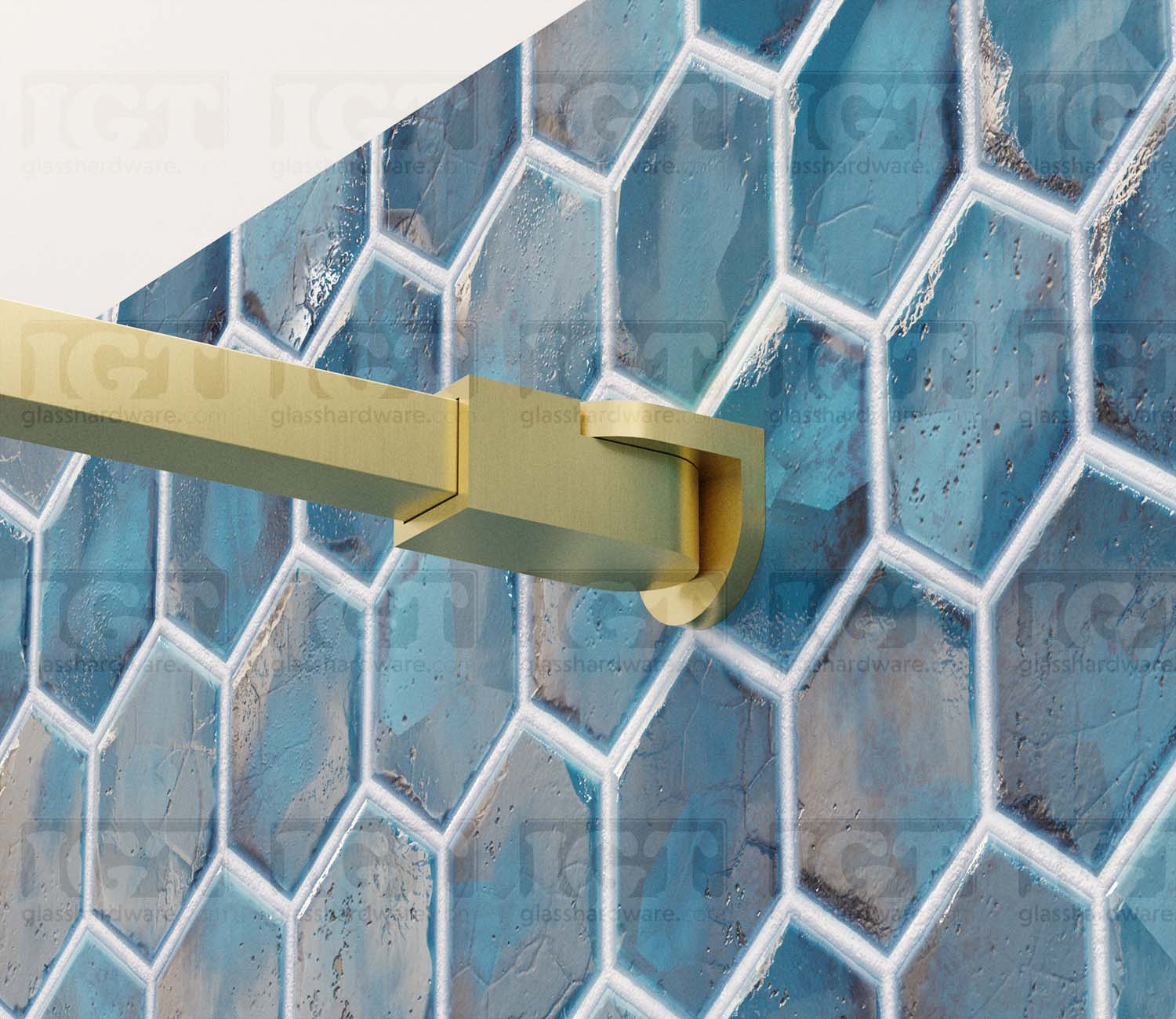 46" SQ Adjustable Support Bar - Gold Brushed - Image 7