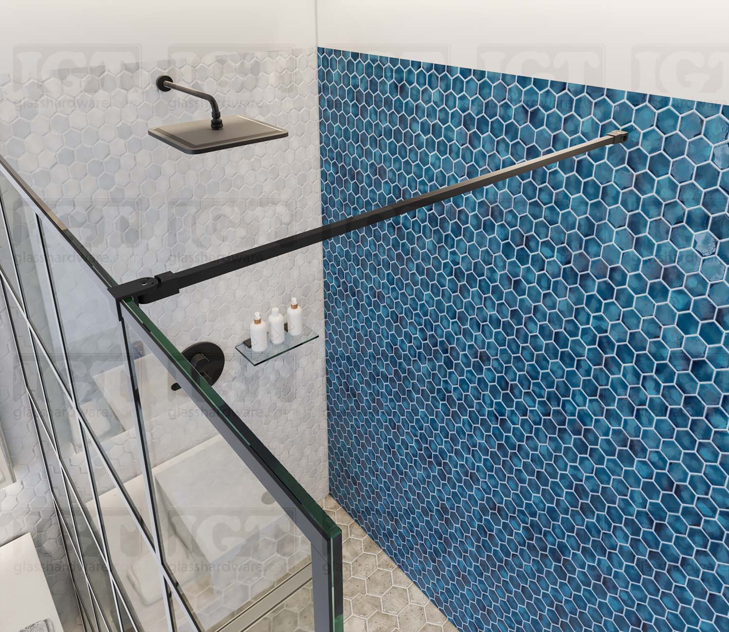 46" SQ Adjustable Support Bar - Matte Black - Image 5