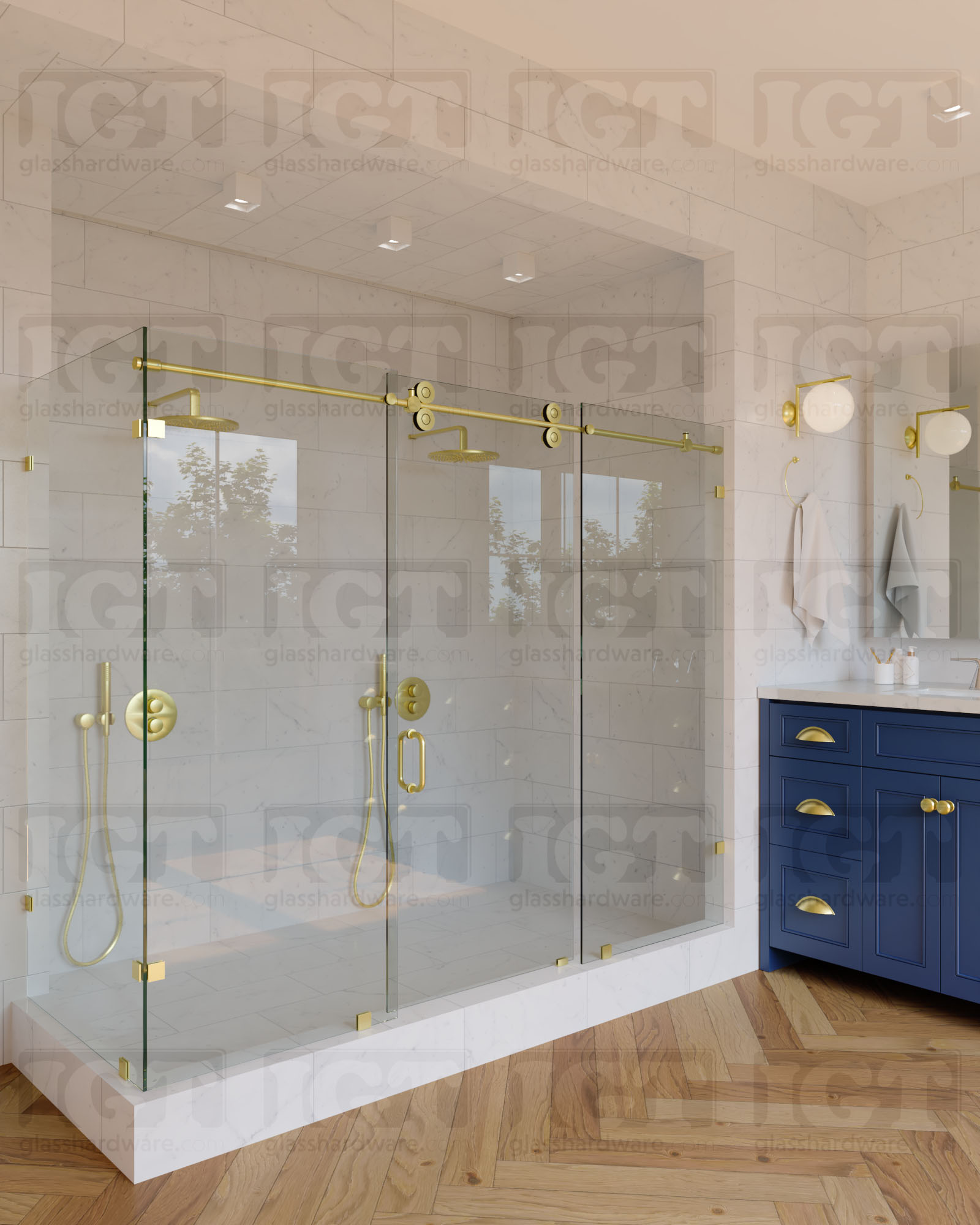90deg Kit For Roller System - Gold Brushed - Image 4
