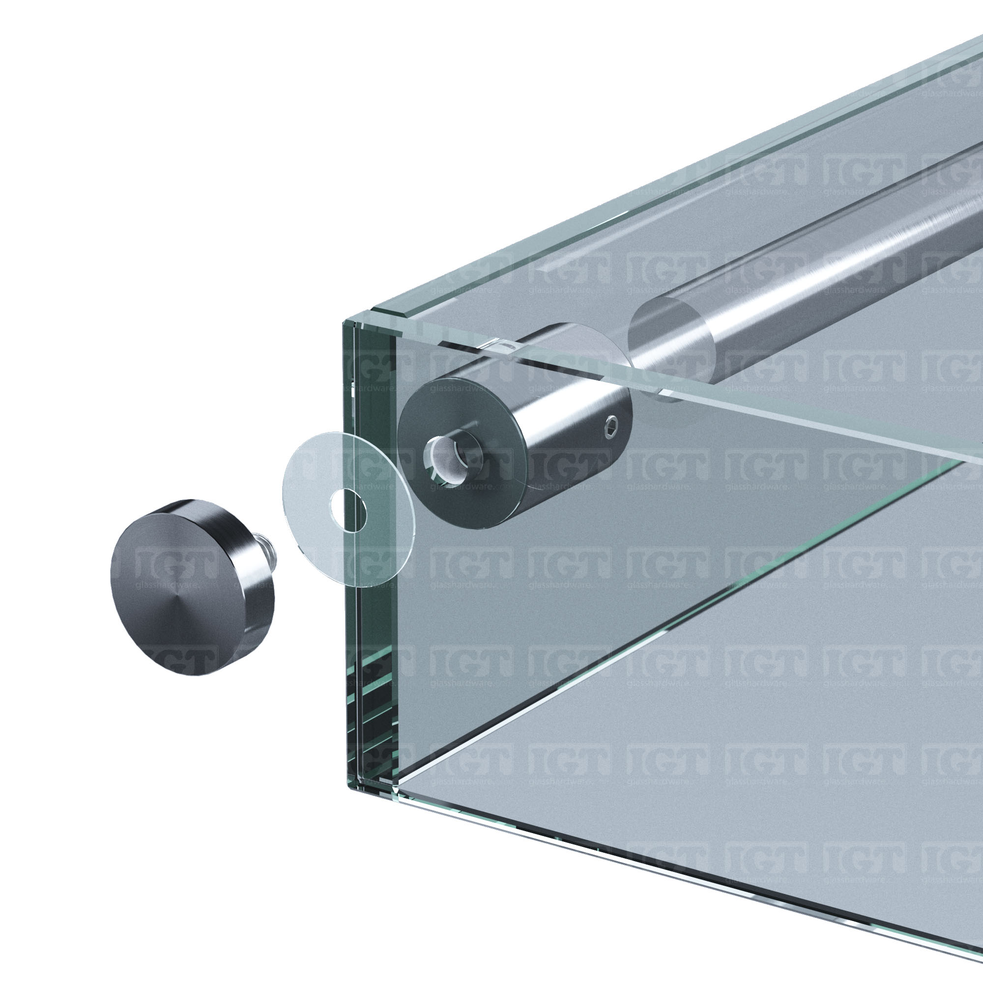90deg Kit For Roller System - Polished Gun Metal - Image 3
