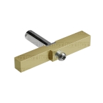 Heavy Duty Header Hinge Adapter Block – Gold Brushed