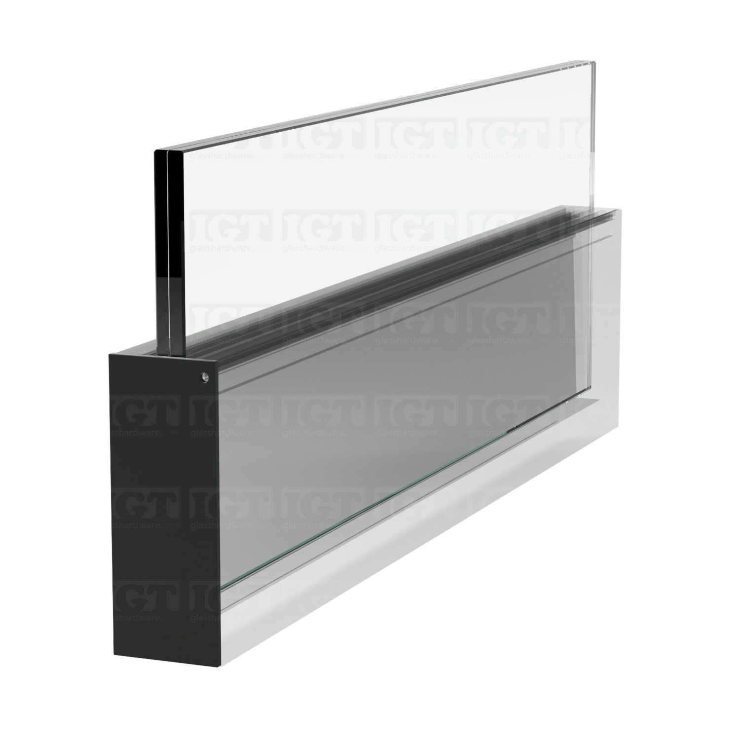 Aluminum End Cap For Base Shoe - Matte Black - Image 5
