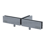 IGT Double Transom Patch with Support Fin – Brushed Stainless