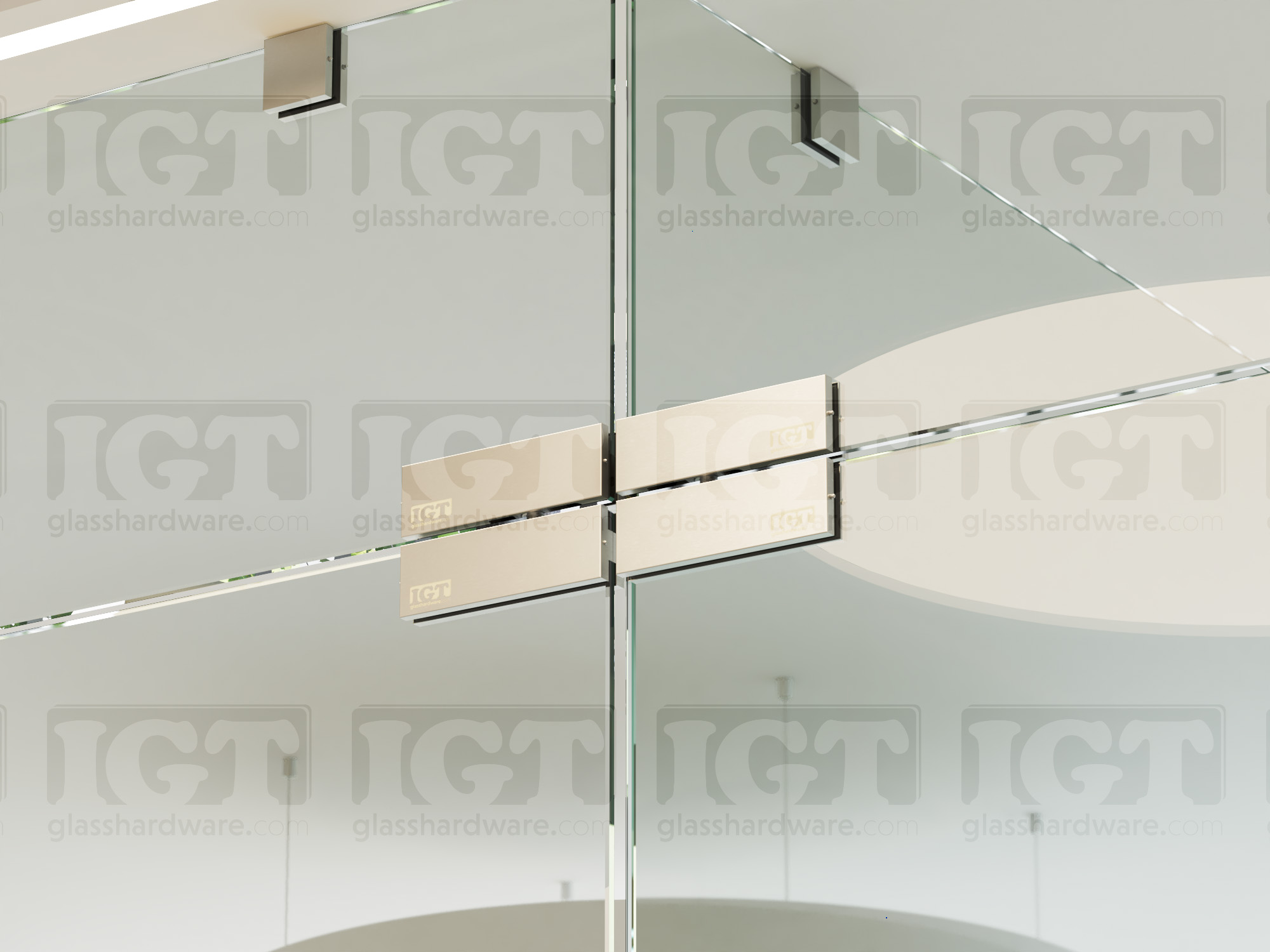 IGT Double Transom Patch with Support Fin - Brushed Stainless - Image 4