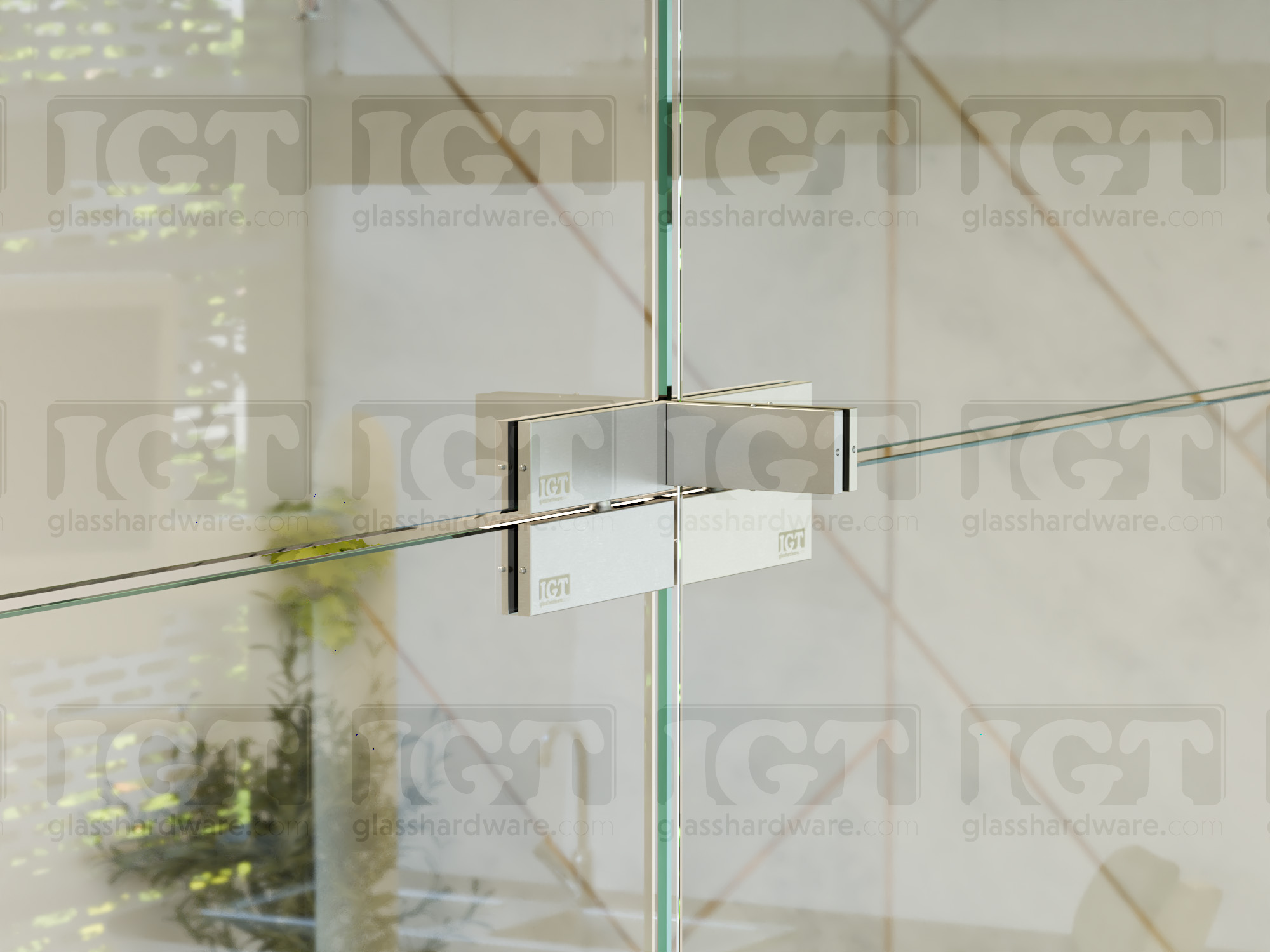 IGT Double Transom Patch with Support Fin - Brushed Stainless - Image 5