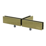 IGT Double Transom Patch with Support Fin – Gold Brushed