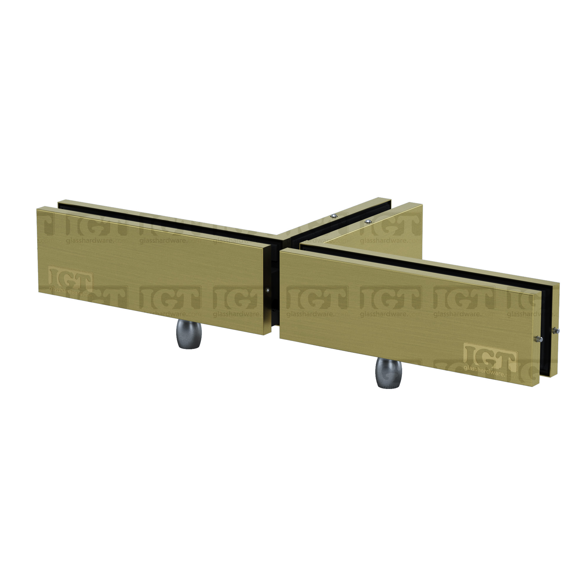 IGT Double Transom Patch with Support Fin - Gold Brushed