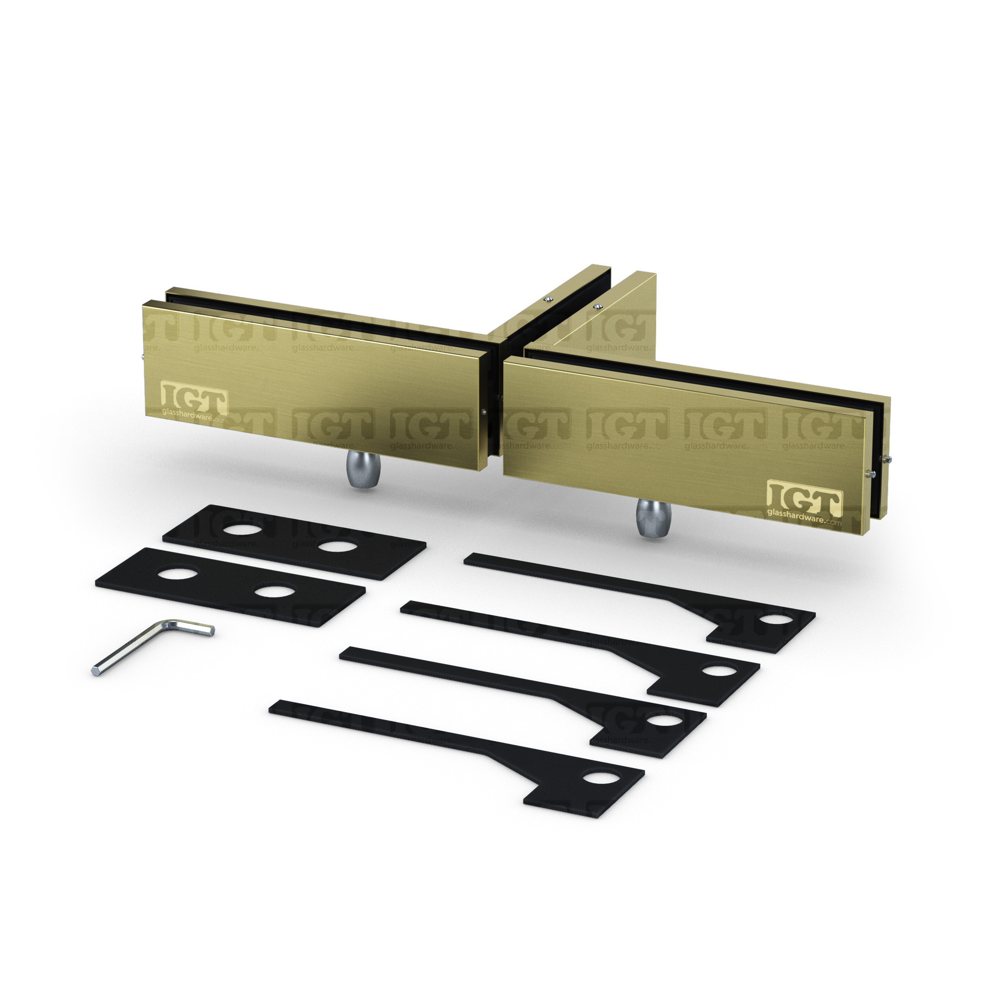 IGT Double Transom Patch with Support Fin - Gold Brushed - Image 2