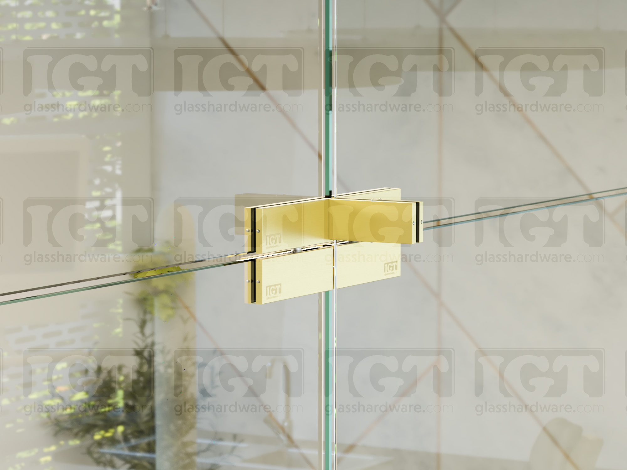 IGT Double Transom Patch with Support Fin - Gold Brushed - Image 4