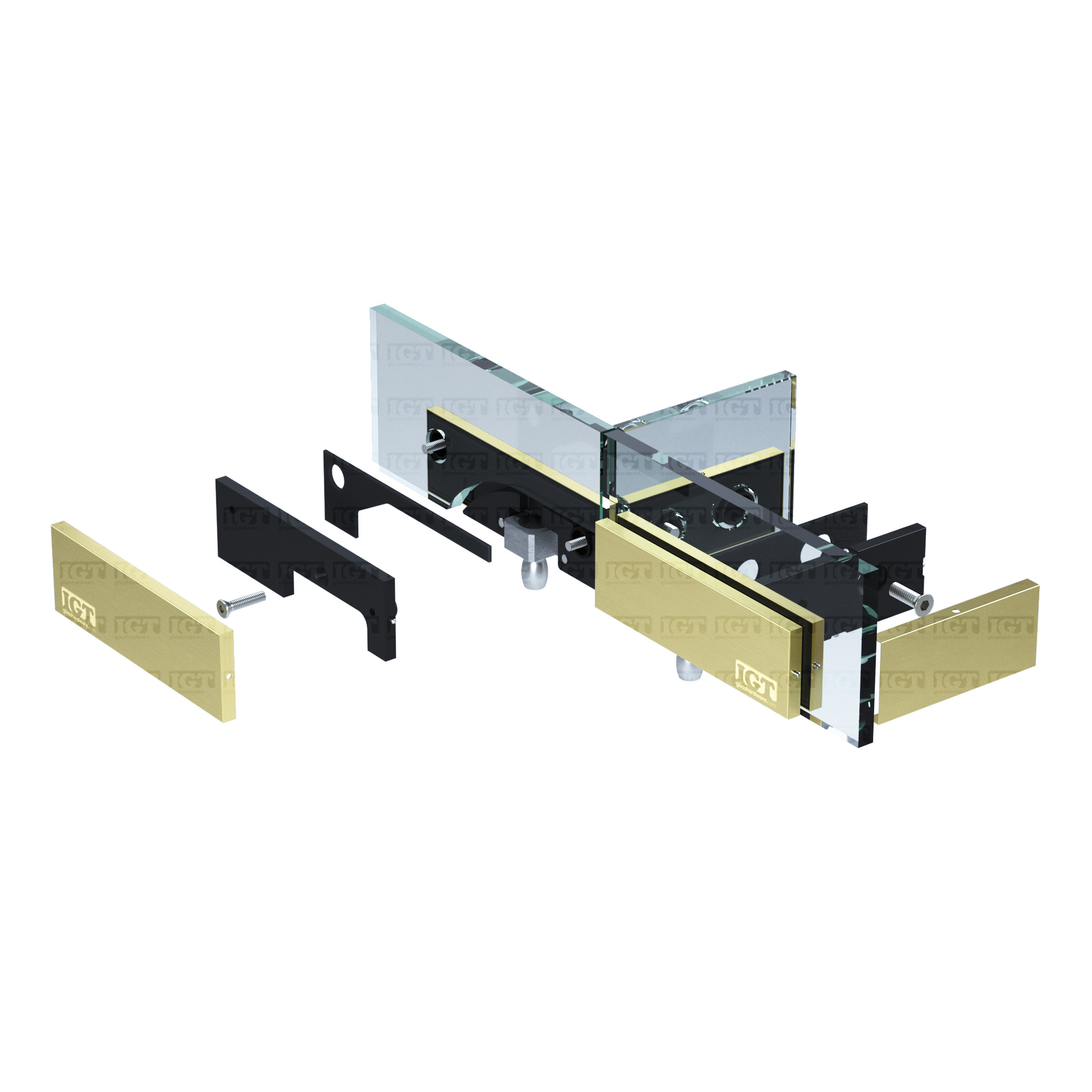 IGT Double Transom Patch with Support Fin - Gold Brushed - Image 3