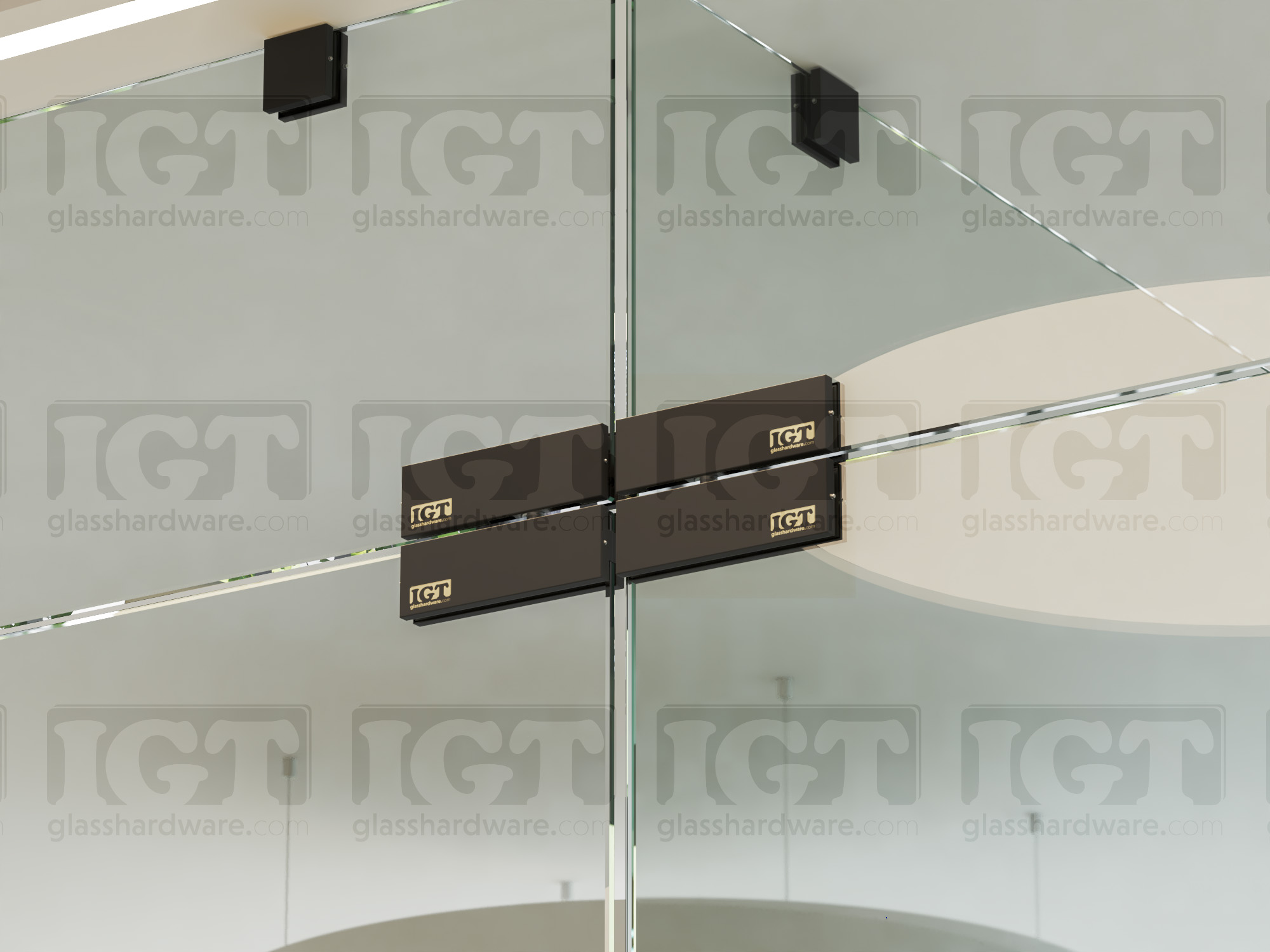 IGT Double Transom Patch with Support Fin - Matte Black - Image 5